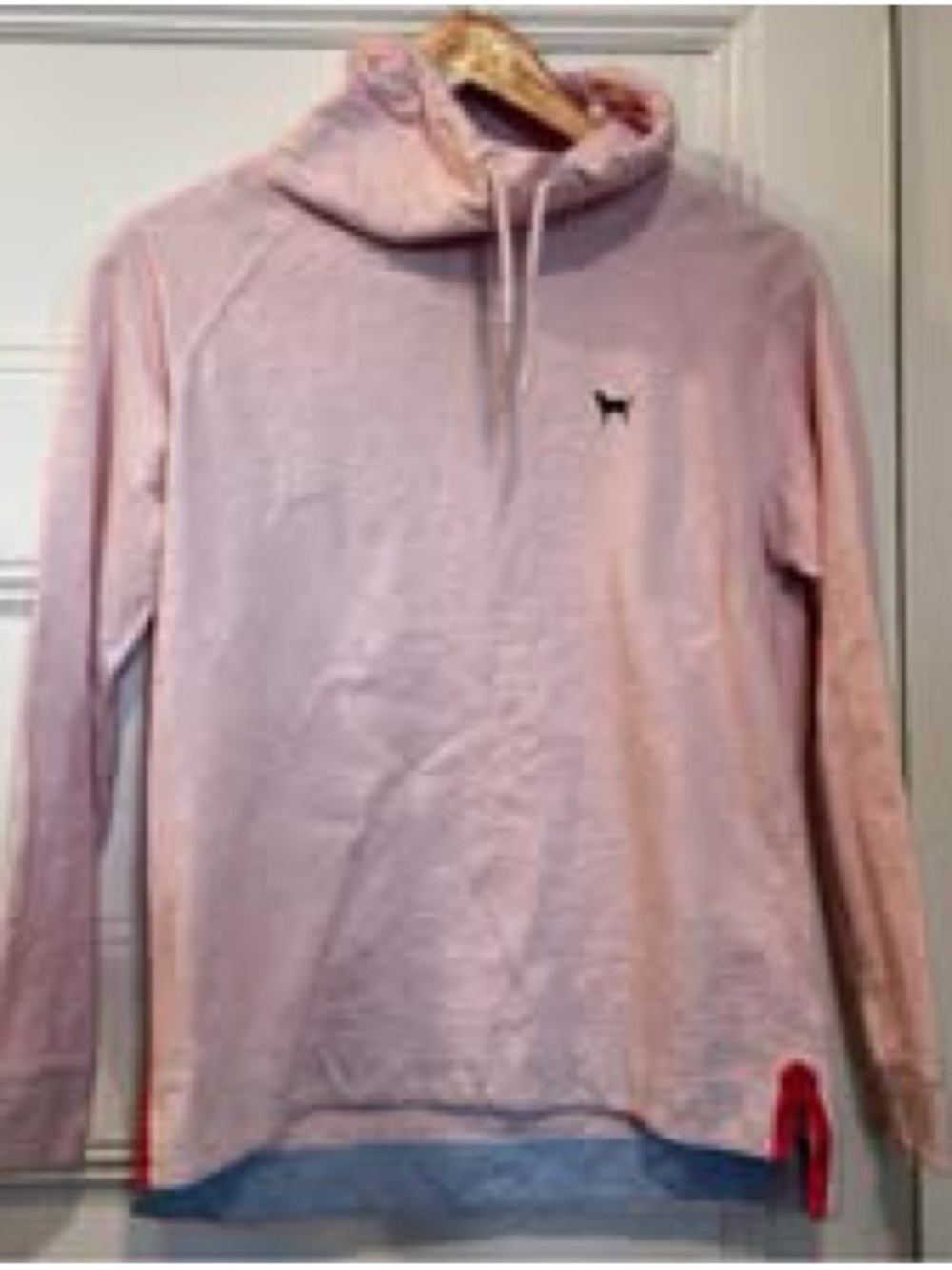 The Black Dog Pink Sweatshirt with Red Trim